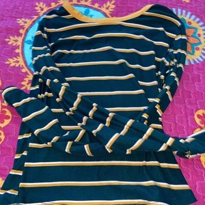 Striped green and yellow long sleeve